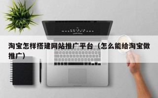 厦门淘宝怎样搭建网站推广平台（怎么能给淘宝做推广）