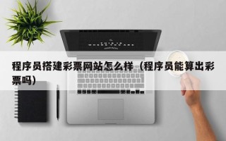 厦门程序员搭建彩票网站怎么样（程序员能算出彩票吗）